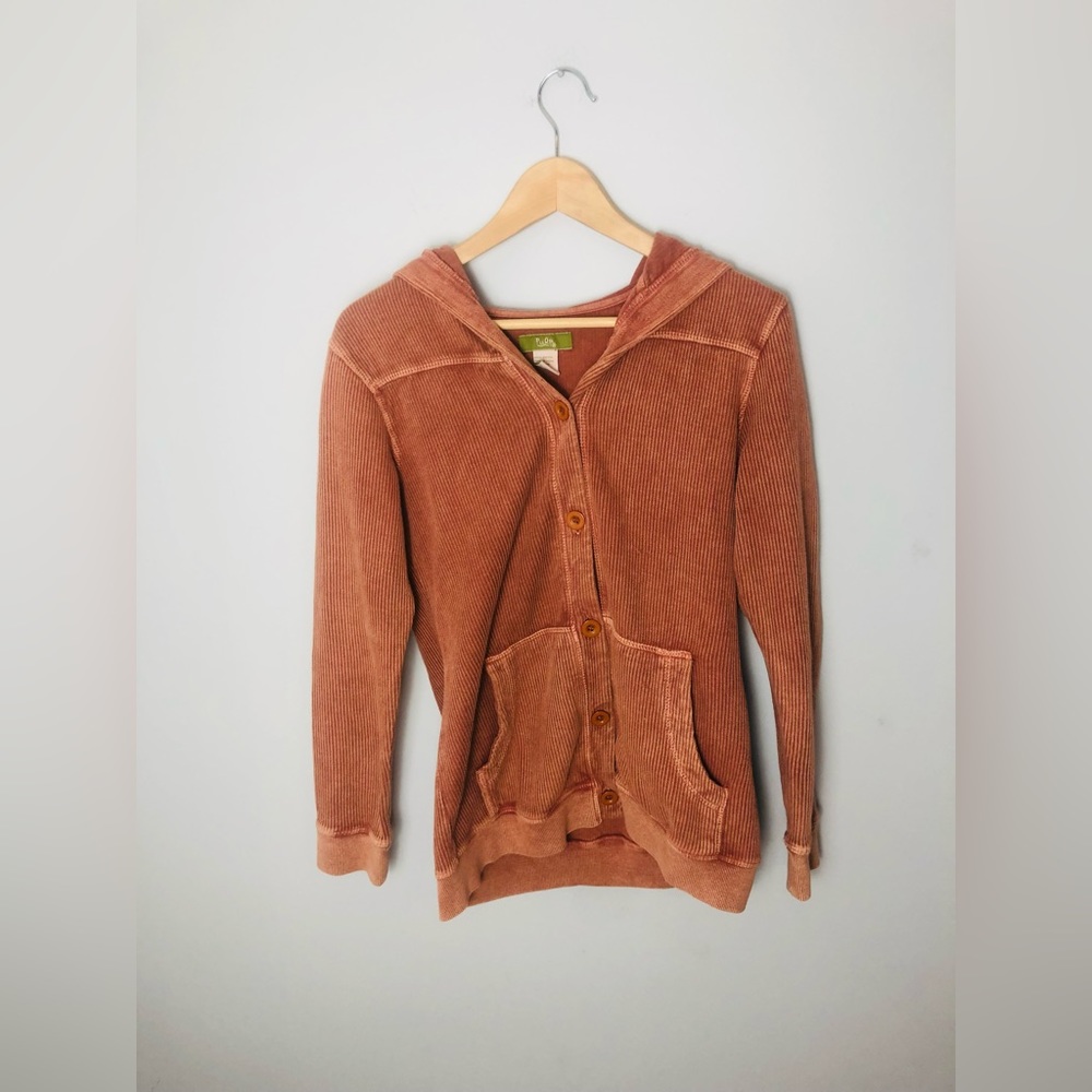 Pulp Button Downed Orangish/Tanish Hoodie